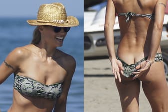 Michelle Hunziker lüpfte am Strand von Forte dei Marmi ihr Bikini-Höschen.