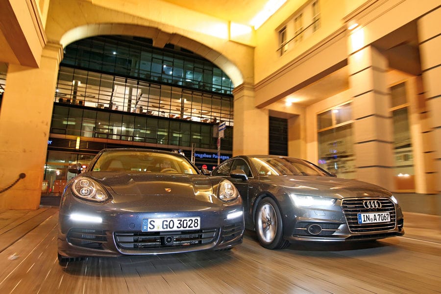 Können Porsche Panamera und der Audi A7 Sportback mit den Top-Dieseln ihre Fahrer sehr lange sehr glücklich machen?