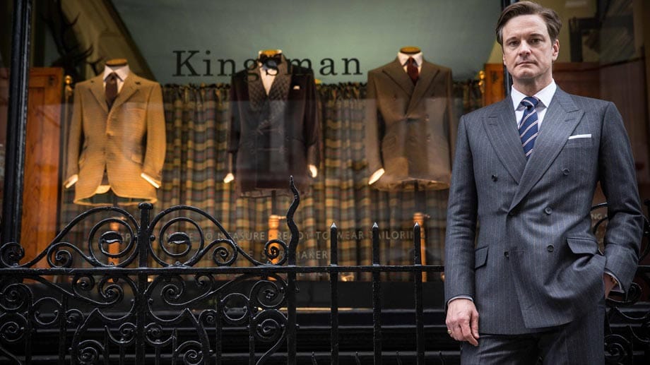 Colin Firth in Kingsman - The Secret Service. Die Kollektion zum Film Kingsman gibt es exklusiv bei Mr. Porter.