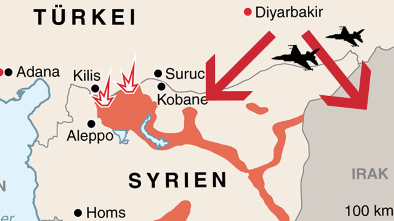 Die Türkei fliegt Angriffe gegen IS-Stellungen und PKK-Ziele.