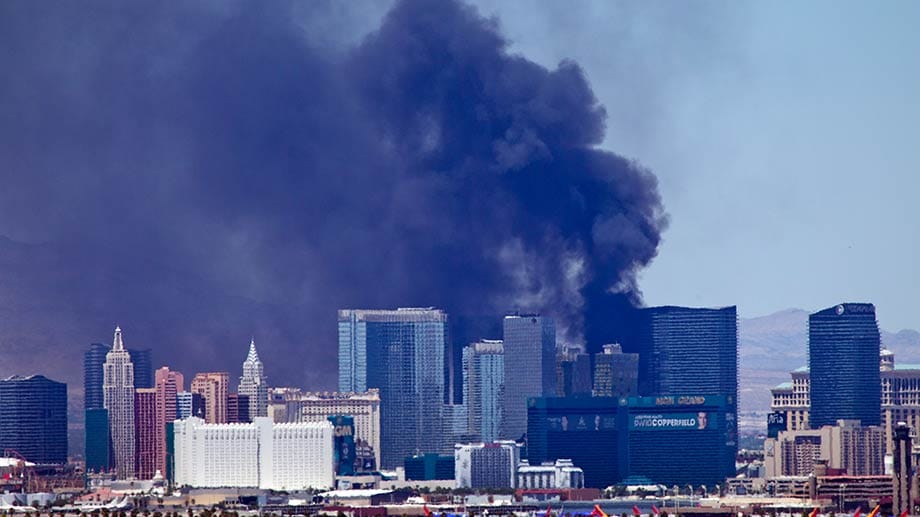 Spektakulärer Brand in Las Vegas.