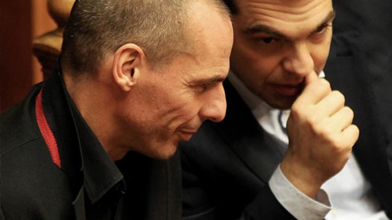 Der frühere griechische Finanzminister Gianis Varoufakis und Ministerpräsident Alexis Tsipras: War die Rückkehr zur Drachme bereits geplant?