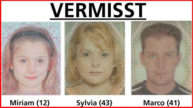 Vermisst: Wer hat Familie Schulze seit Donnerstag gesehen? Hinweise bitte an die Polizei Winsen, Telefon 04171 / 7960, oder jede andere Polizeidienststelle.