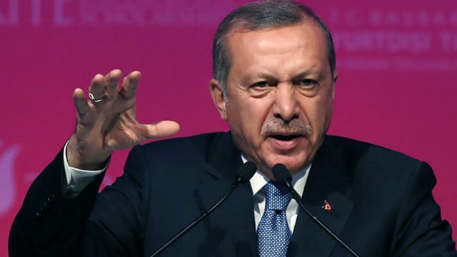 Der türkische Staatspräsident Recep Tayyip Erdogan bei einer Rede in Ankara im Juni 2015.