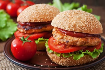 Probieren Sie selbst: Burger mit Patties aus Hackfleisch, Hühnchen oder rein vegan.