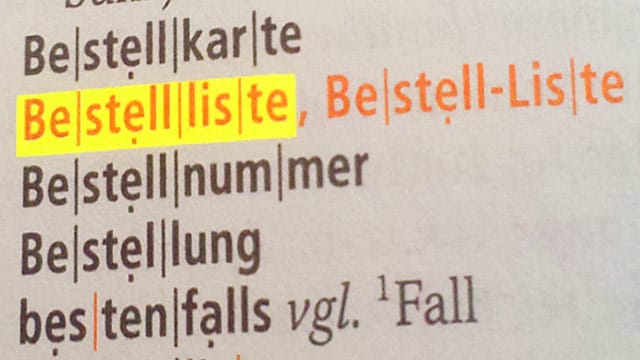 "Bestell-Liste" pder "Bestellliste" - zu viel Wahl, zu viel Qual, findet Duden-Chef Scholze-Stubenrecht.