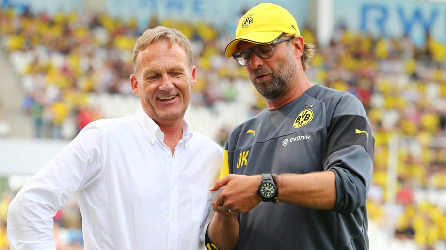 BVB-Geschäftsführer Hans-Joachim Watzke (li.) hätte kein Problem mit einem Bayern-Engagement von Jürgen Klopp. BVB-Geschäftsführer Hans-Joachim Watzke (li.) hätte kein Problem mit einem Bayern-Engagement von Jürgen Klopp.