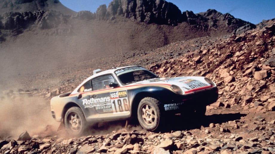 Bei der Paris-Dakar, der wohl härtesten Rallye der Welt, belegten im Jahr 1969 gleich zwei Porsche 959 die ersten zwei Plätze.