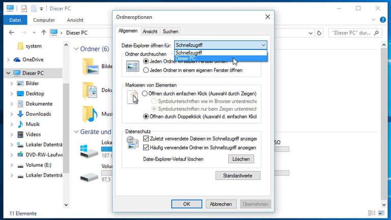 Windows 10 Tipp: Schnellzugriff im Explorer abschalten