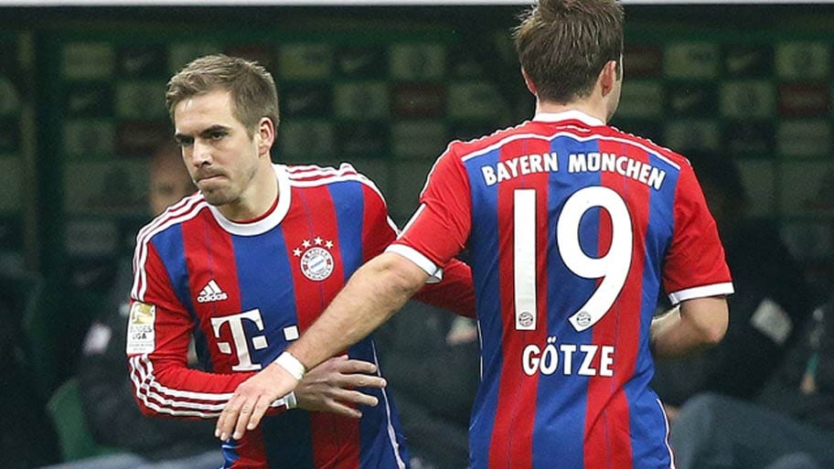 Philipp Lahm (li.) nimmt Mario Götze in Schutz.