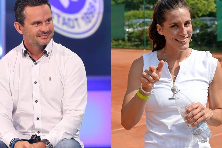 Dirk Schuster (li.) wird von Andrea Petkovic herausgefordert.