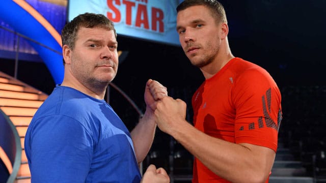 Lukas Podolski hatte bei "Schlag den Star" die Nase vorn. Lukas Podolski hatte bei "Schlag den Star" die Nase vorn.