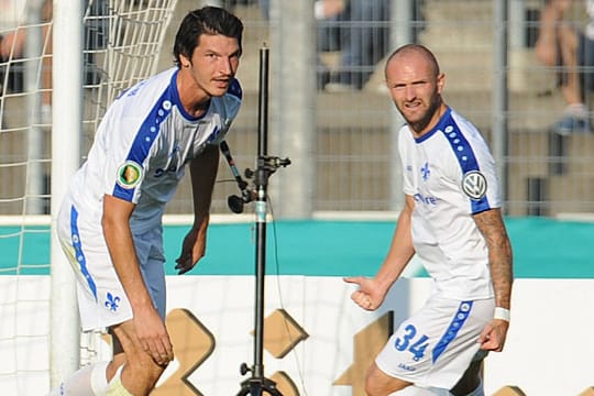 Alt und Neu: Dominik Stroh-Engel und Konstantin Rausch (rechts) kämpfen mit dem SV Darmstadt 98 um den Klassenerhalt.