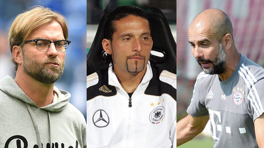 Mienenspiel: Auch Jürgen Klopp, Kevin Kuranyi und Pep Guardiola haben eine Rolle im nicht ganz ernst gemeinten Saisonausblick. Mienenspiel: Auch Jürgen Klopp, Kevin Kuranyi und Pep Guardiola haben eine Rolle im nicht ganz ernst gemeinten Saisonausblick.