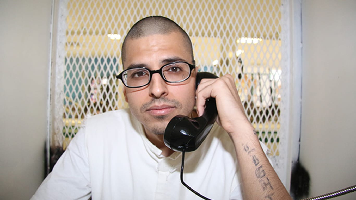 Daniel Lee Lopez in der Besucherzelle seines Gefängnisses in Livingston. Er kämpfte für eine schnelle Hinrichtung.