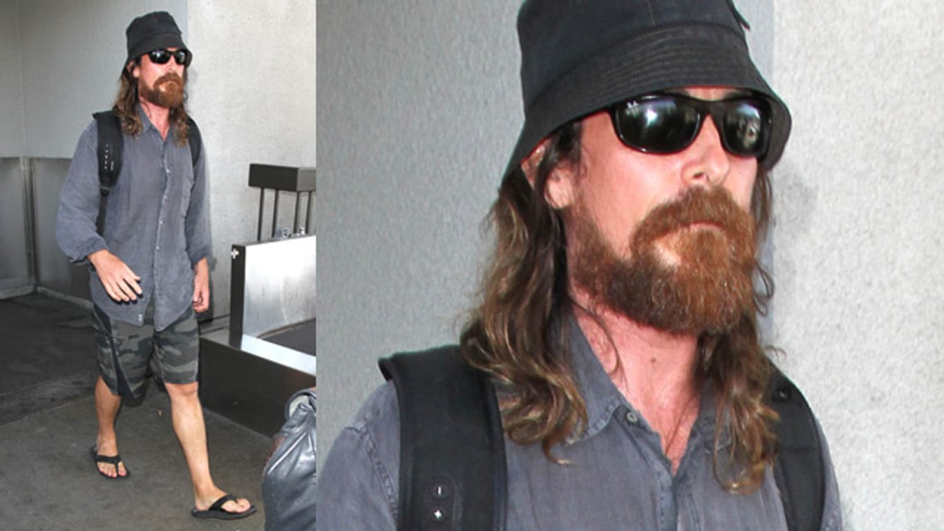 Hollywoodstar Christian Bale zeigt sich verlottert in Miami.