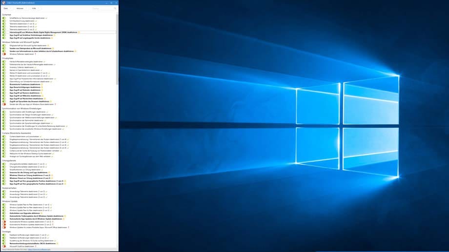 Freeware schiebt der Datensammelwut von Windows 10 einen Riegel vor