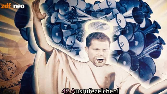 Til Schweiger als der große Verkündiger.