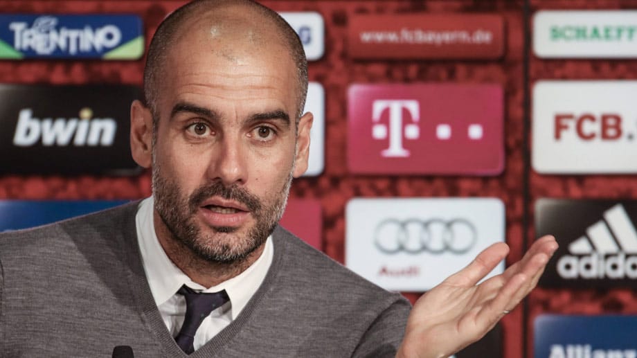 Pep Guardiola wundert sich über die Aussagen von Ottmar Hitzfeld. Pep Guardiola wundert sich über die Aussagen von Ottmar Hitzfeld.