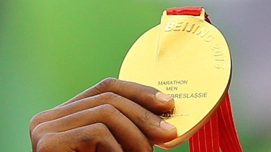 Das Objekt der Begierde: die Goldmedaille der Leichtathletik-WM 2015 in Peking.