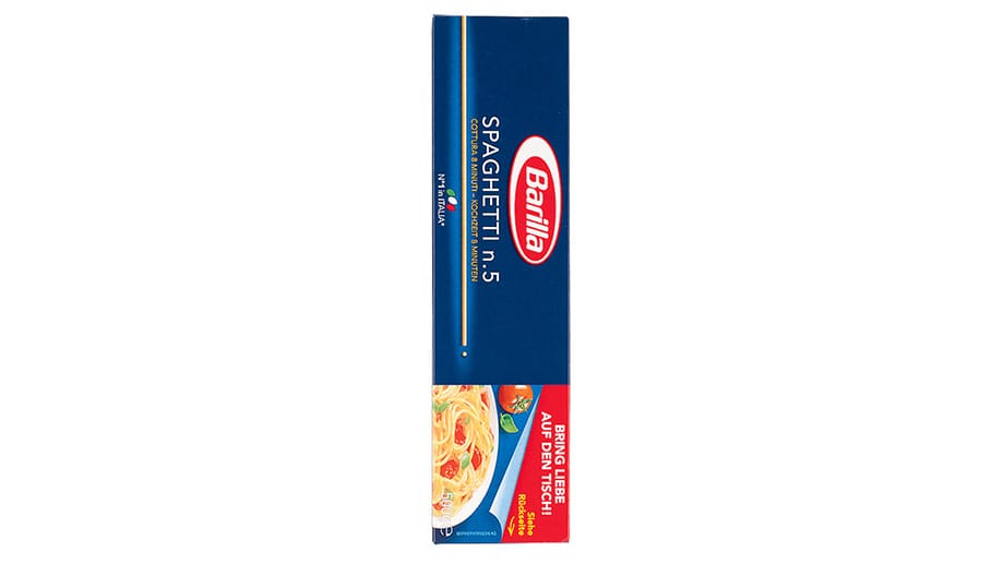 Auch die "Spaghetti N.5" von Barilla schnitten im Test gut ab, doch für den ersten Platz reichte es nicht. Das Urteil lautet "Gut" (Note 2,1). Die Nudeln kosten 1,59 Euro pro 500 Gramm.