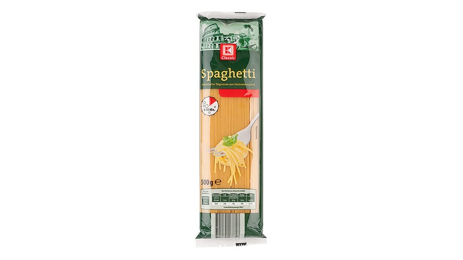 Die "K-Classic Spaghetti" von Kaufland (0,49 Euro pro 500 Gramm) erwiesen sich als bissfest und intensiv im Geschmack. Das brachte dem Produkt das Urteil "Gut" (Note 1,8) ein - Testsieger.