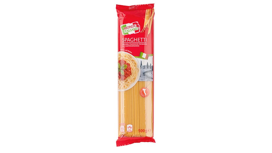 Die "Mondo Italiano Spaghetti" von Netto Markendiscount (0,49 Euro pro 500 Gramm) punkten mit dem besten Geschmack aller Hartweizen-Nudeln. Das Produkt erhielt das Urteil "Gut" (Note 2,2).