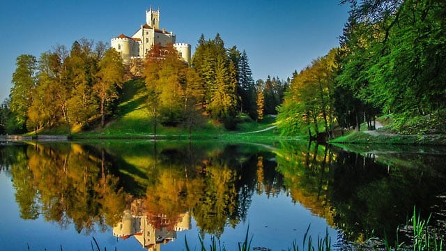 In Nordkroatien liegt das gut erhaltene Schloss Trakošćan.