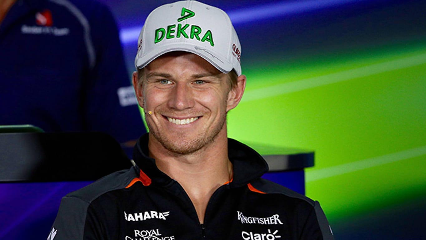 Nico Hülkenberg strahlt: Der neue Vertrag bei Force India ist wohl unter Dach und Fach.