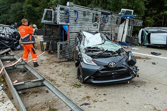 Schwerer Unfall auf der A24 in Mecklenburg-Vorpommern.