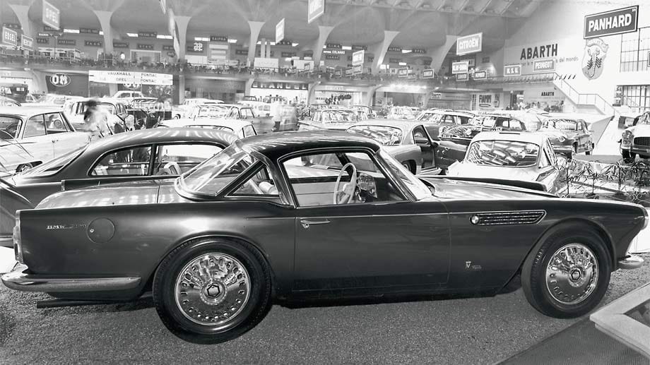Ein wunderschöner Oldtimer: BMW 507 mit Karosserie von Giovanni Michelotti auf der Messe Turin 1959.