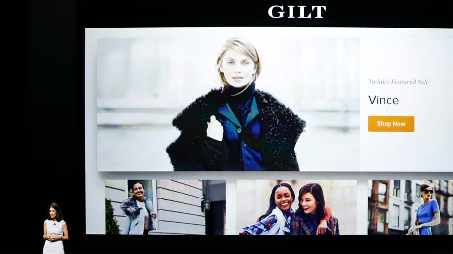 Mit Shopping-Apps wie Gilt kann der Nutzer über Apple TV auch online einkaufen.