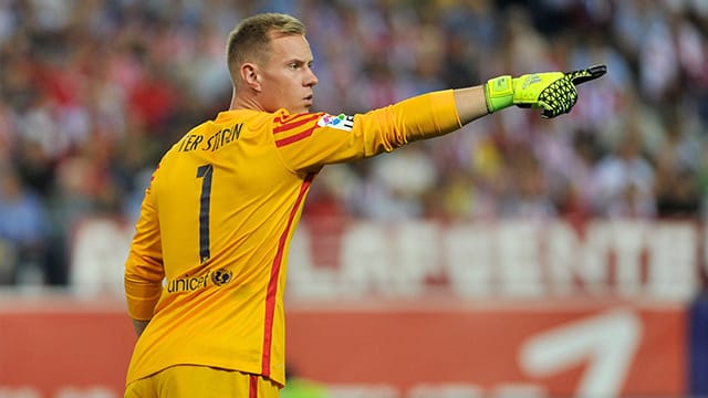 Musste nur einmal hinter sich greifen: Marc-André ter Stegen im Spiel gegen Atletico Madrid.