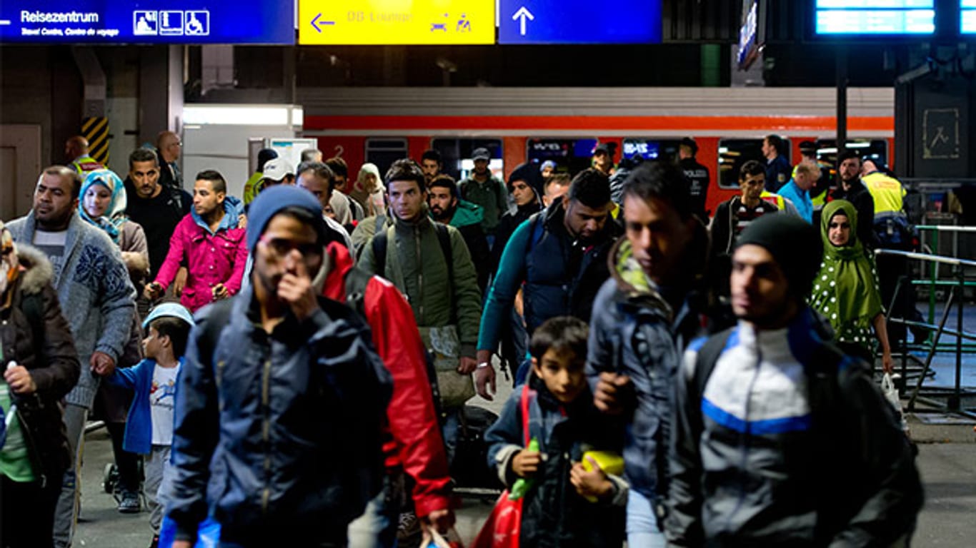 Am Münchner Hauptbahnhof kommen täglich mehrere tausend Flüchtlinge an.