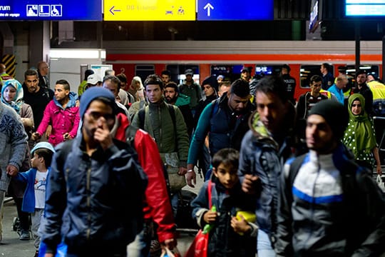 Am Münchner Hauptbahnhof kommen täglich mehrere tausend Flüchtlinge an.