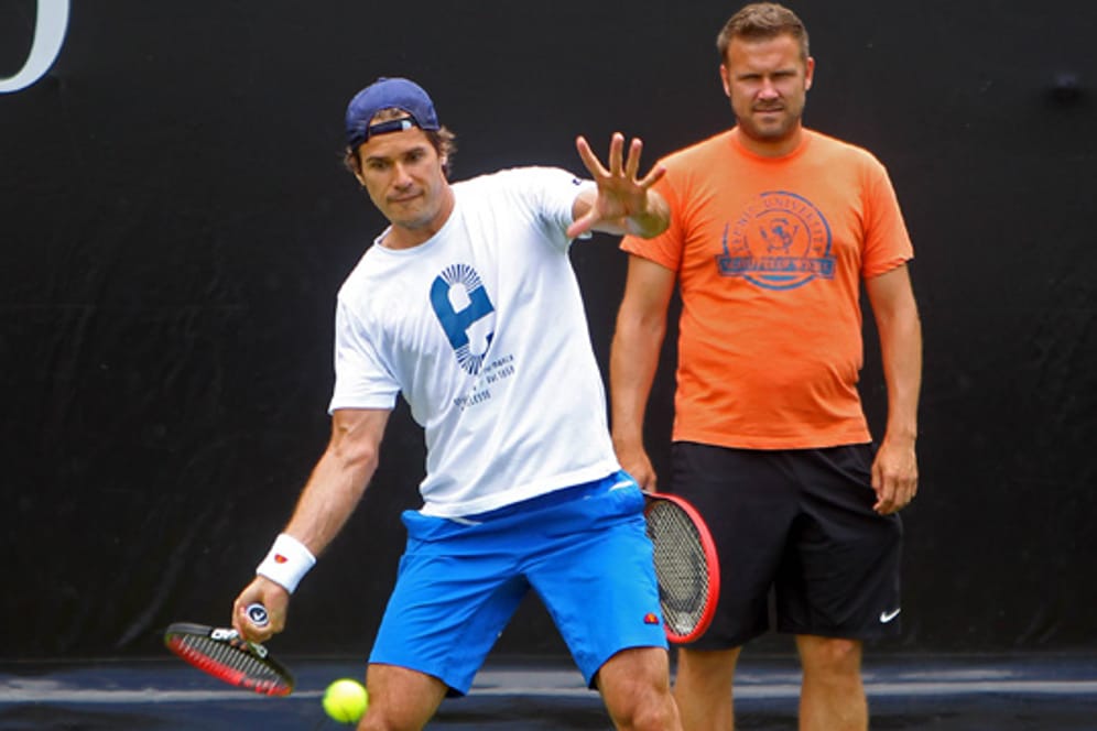 Ex-Tennisprofi Alexander Waske (re.) trainiert Tommy Haas seit Januar 2014.
