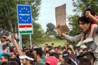 Das serbisch-ungarische Grenzgebiet (hier bei Horgos in Serbien) wurde zur hochgerüsteten Kampfzone - für Flüchtlinge und Sicherheitskräfte.