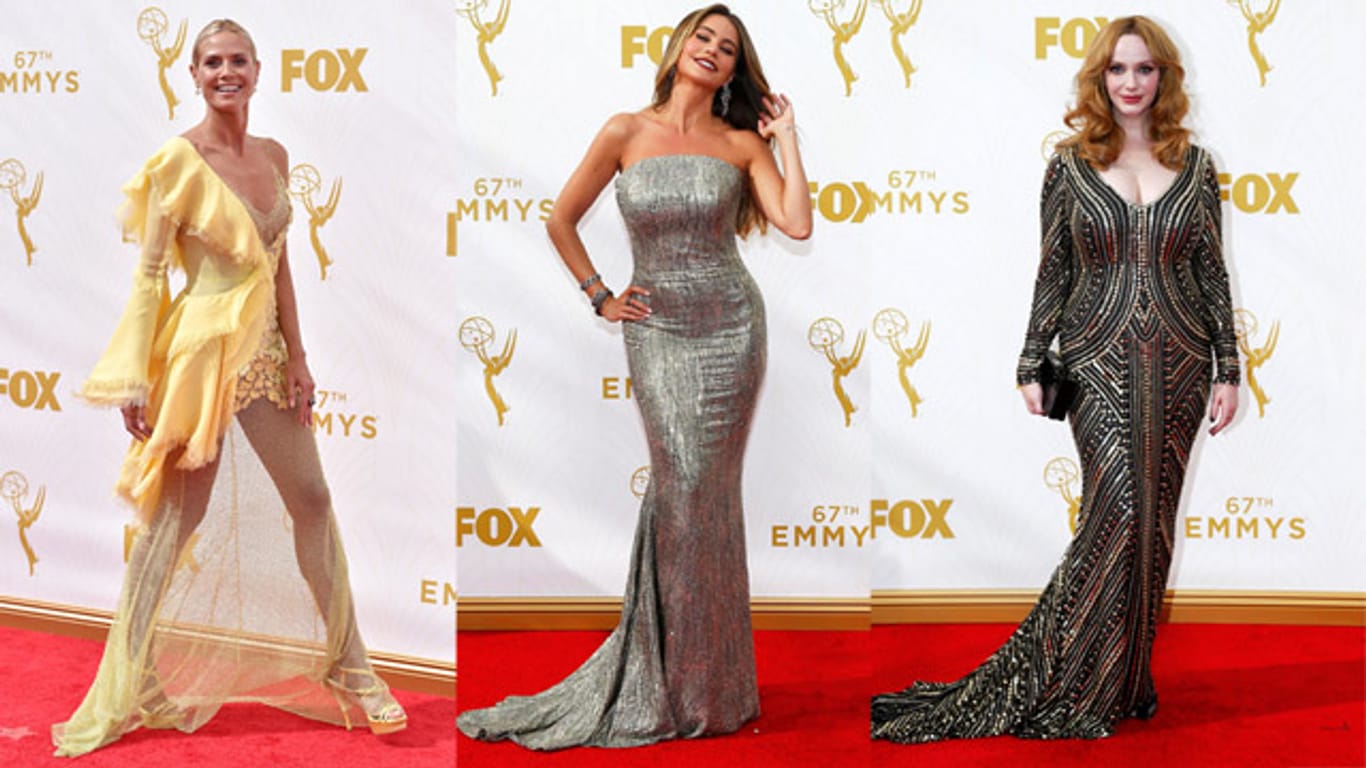 Hot...und not: Klum, Vergara und Hendricks bei der Emmy-Verleihung.