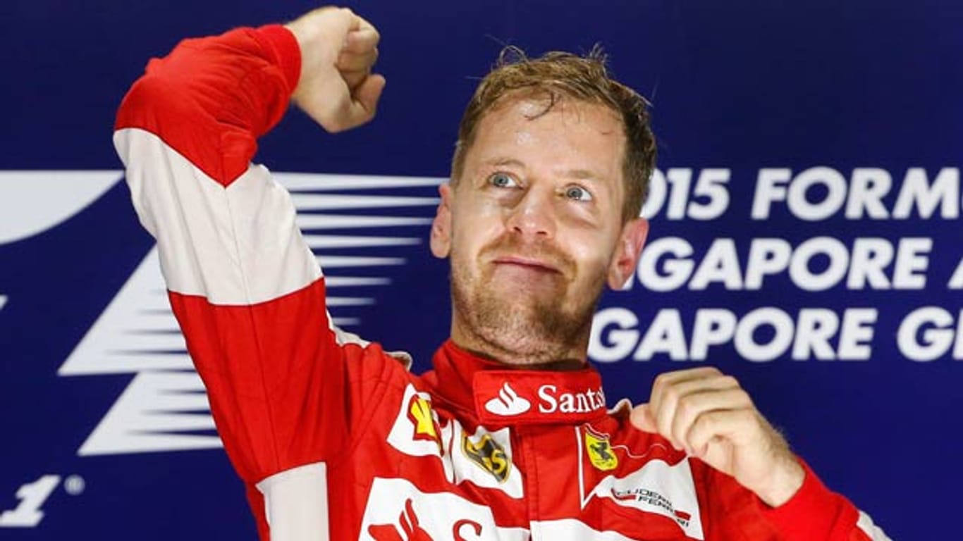 In Singapur oben auf: Für Sebastian Vettel ist im Titel-Kampf wieder alles drin.