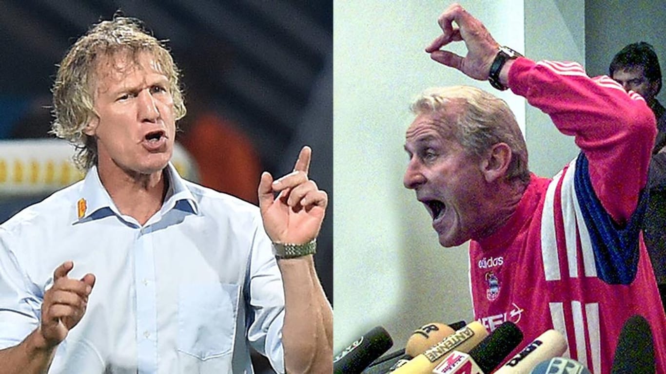 Zwei echte Heißsporne: Bochums Trainer Gertjan Verbeek und der frühere Bayern-Coach Giovanni Trapattoni.