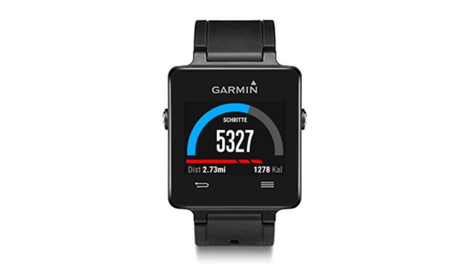 Die Smartwatch Garmin Vivoactive hat keinen Pulsmesser, aber eine sehr guten Schrittmesser.
