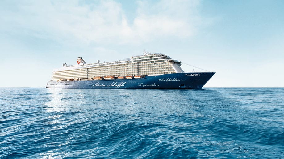 Neuer Spitzenreiter in der Kategorie der großen Schiffe über 2000 Passagiere: Die "Mein Schiff 4" von TUI Cruise dominiert das diesjährige "Berlitz Ranking" in ihrer Klasse.