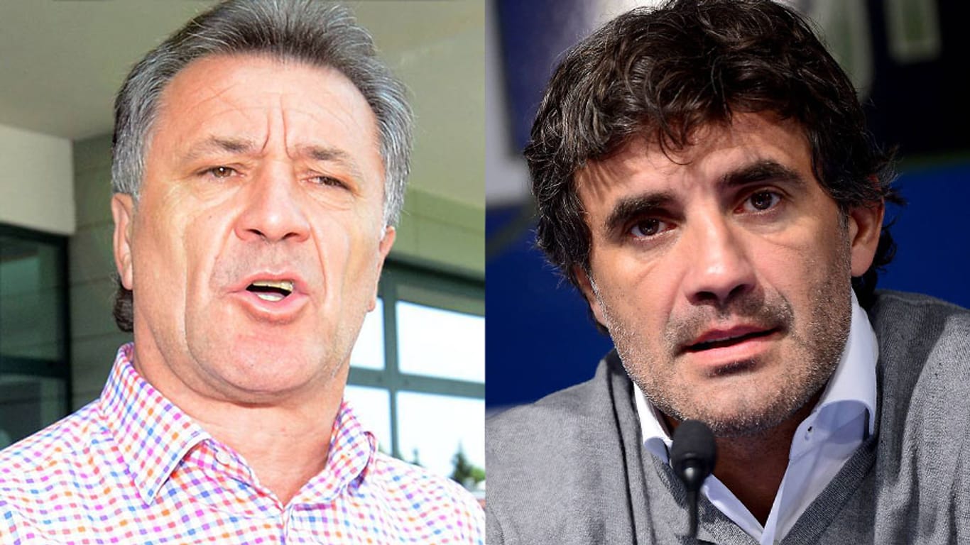 Zdravko Mamic (li.) ist Präsident von Dinamo Zagreb, sein Bruder Zoran ist Trainer.