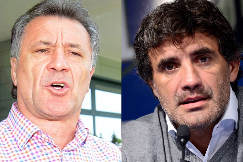 Zdravko Mamic (li.) ist Präsident von Dinamo Zagreb, sein Bruder Zoran ist Trainer.