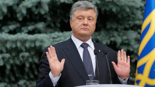 War laut einem erfundenen TV-Bericht aus Russland betrunken: Petro Poroschenko.