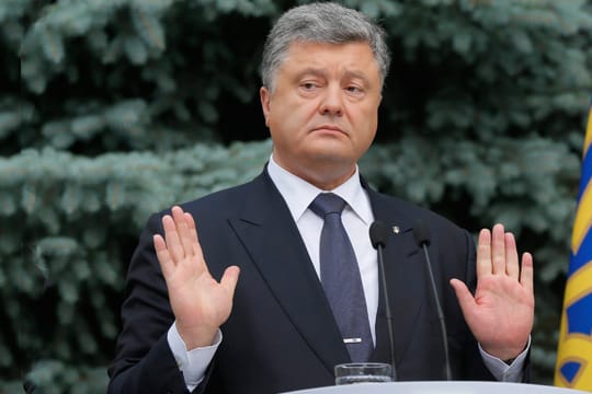 War laut einem erfundenen TV-Bericht aus Russland betrunken: Petro Poroschenko.