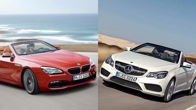 BMW 650i (im Bild links) vs. Mercedes-Benz E 500