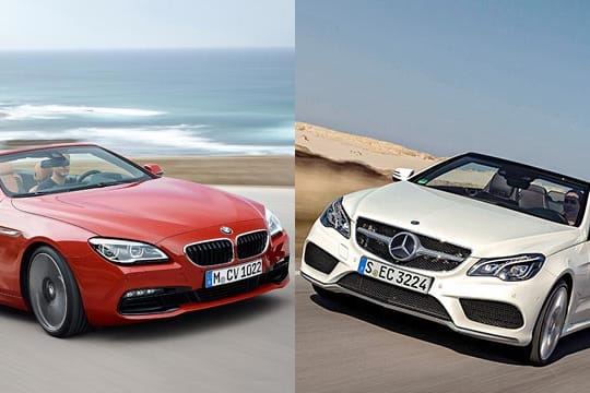 BMW 650i (im Bild links) vs. Mercedes-Benz E 500