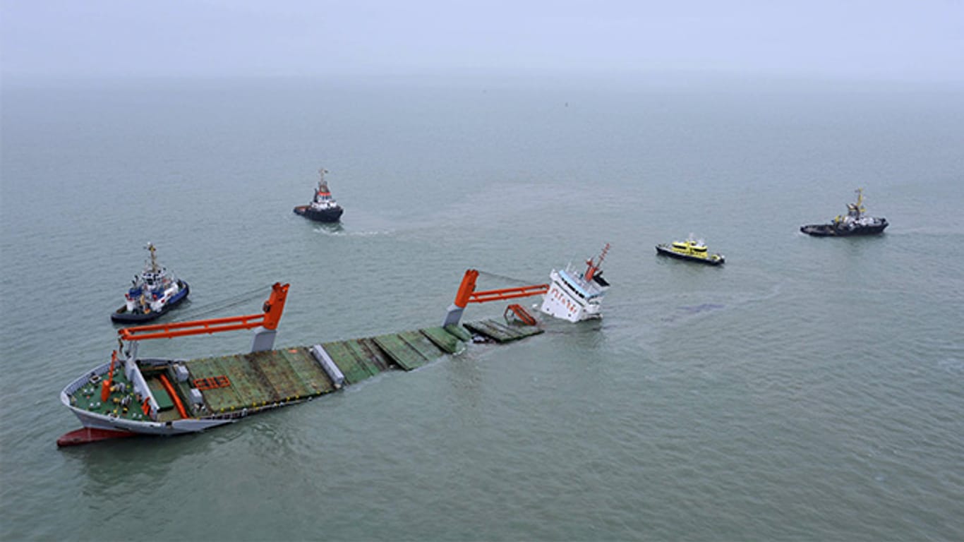 Der niederländische Frachter "Flinterstar" war an der Kollision beteiligt.