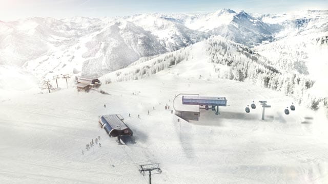 Die neue TirolS-Bahn verbindet Fieberbrunn mit dem Skicircus Saalbach Hinterglemm Leogang.